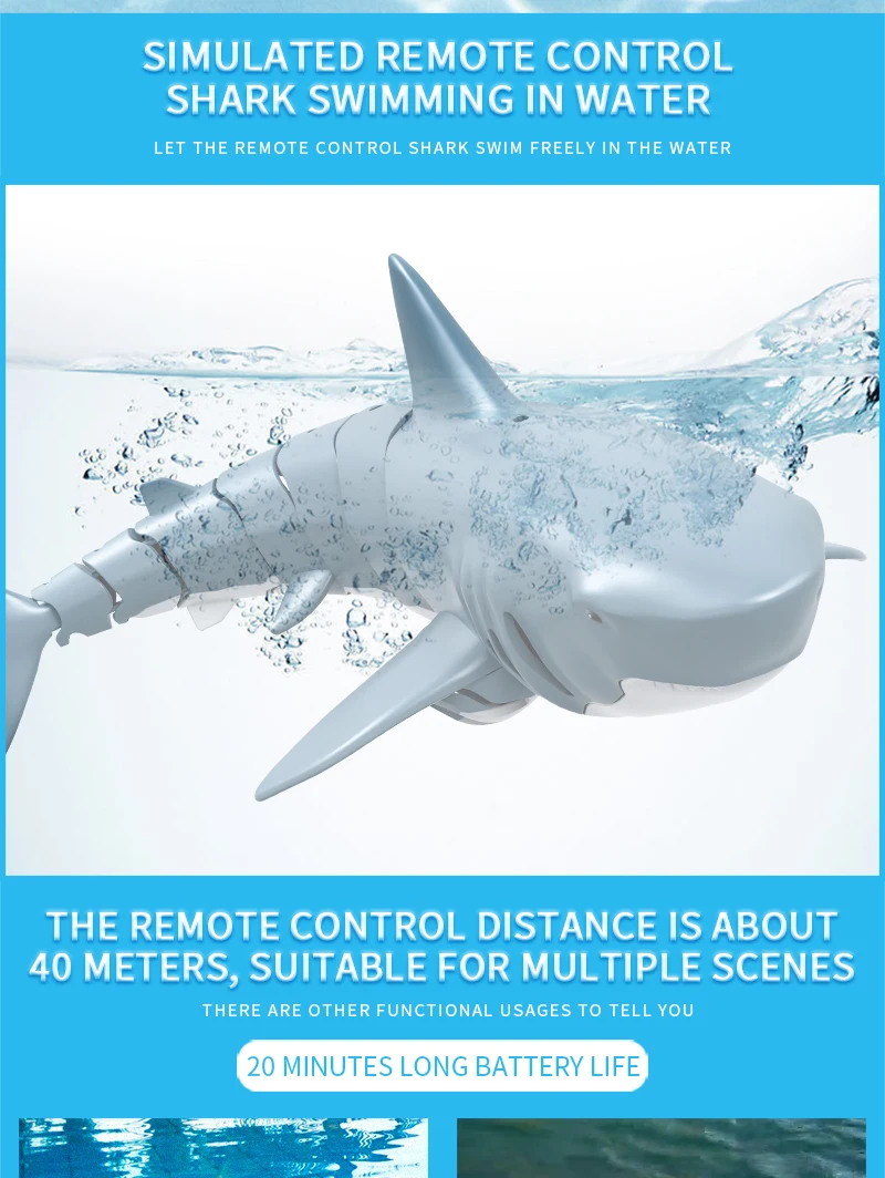 Суперрадиоуправляемая Акула прочная рыболовная лодка 4 канала подводная