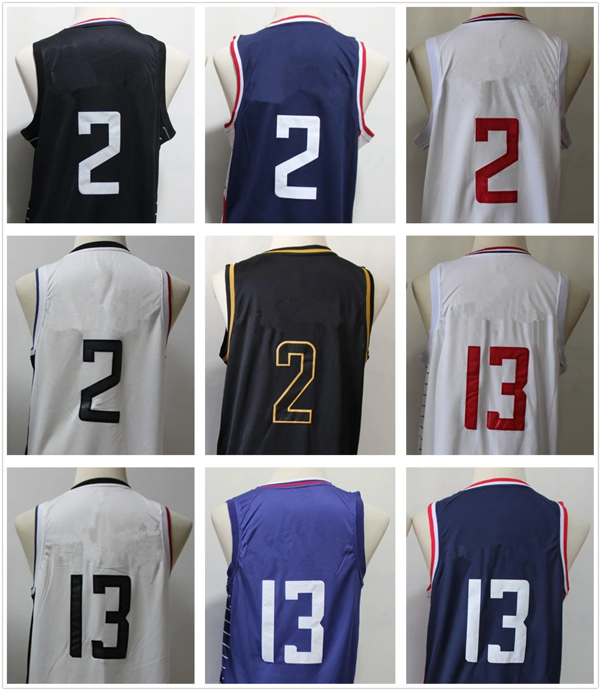 

Los Angeles Высокое качество #2 #13 Мужские Женские Молодежные баскетбольные Трикотажные изделия из хлопка с вышивкой и логотипом на заказ