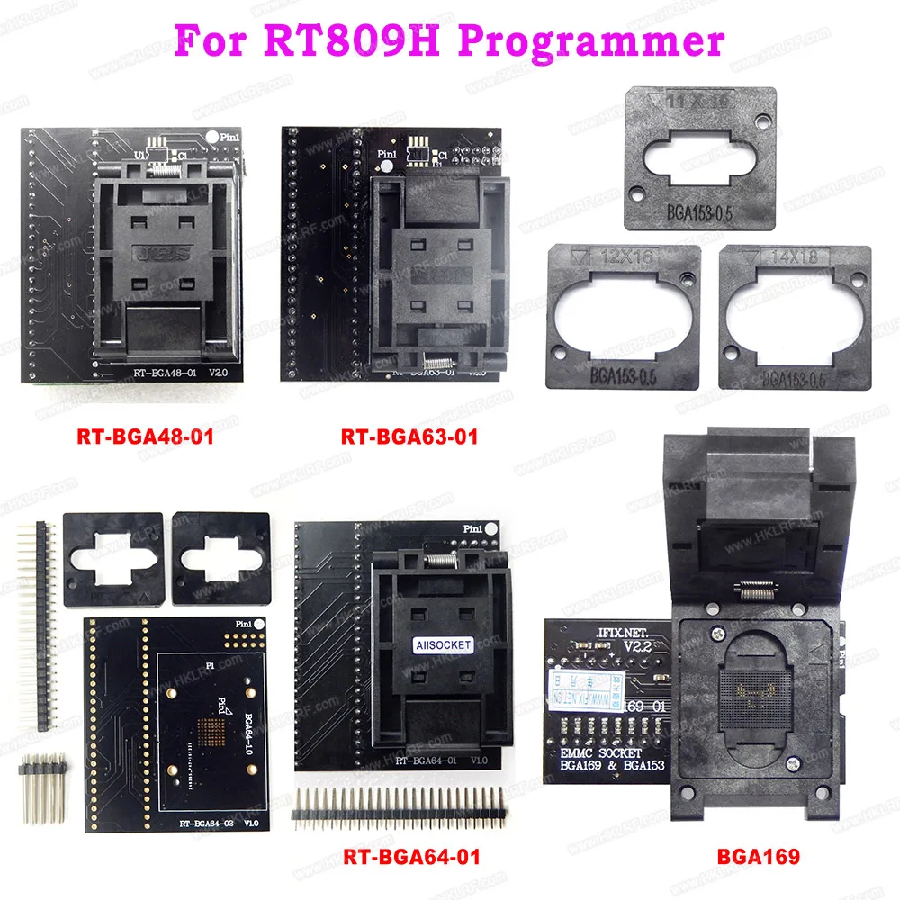 BGA169 BGA64 BGA63 BGA48 RT-QFP64-01Adapter розетки для RT809H USB Универсальный программатор гнездо