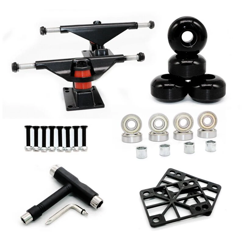 

5Inch Double Warping Skateboard Wheel Professional PU Wheel Skateboard Bracket Combination Skateboard Bridge