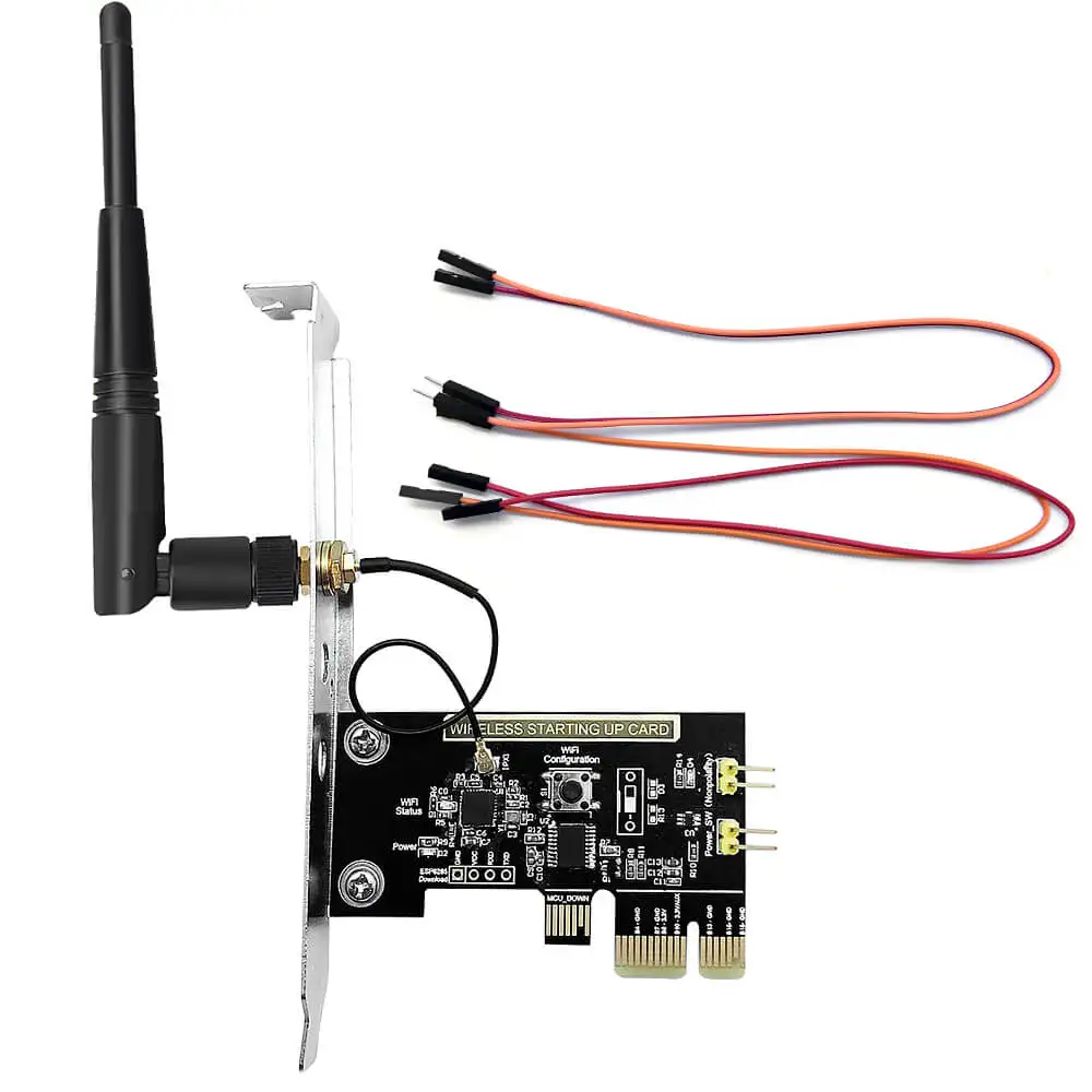 Черный EWeLink Mini PCI-e Настольный ПК Пульт дистанционного управления коммутационная карта WiFi беспроводной умный переключатель релейный модуль перезапуск Переключатель включение/выключение - Цвет: Черный