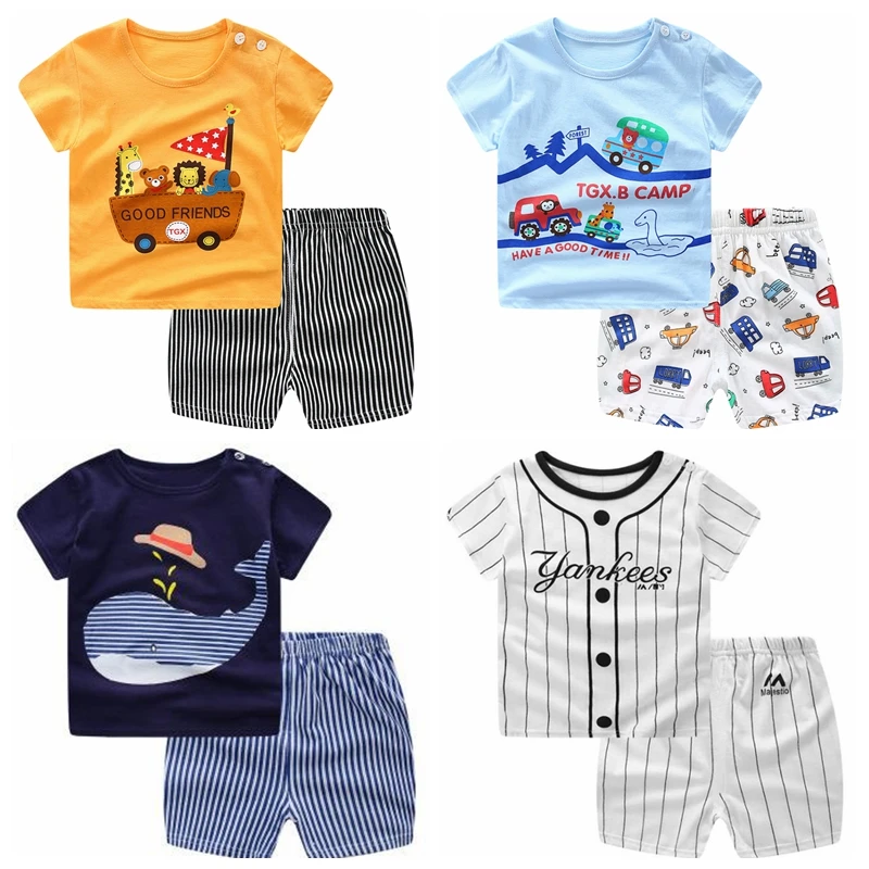 Комплект одежды для маленьких девочек летняя одежда мальчиков комплект