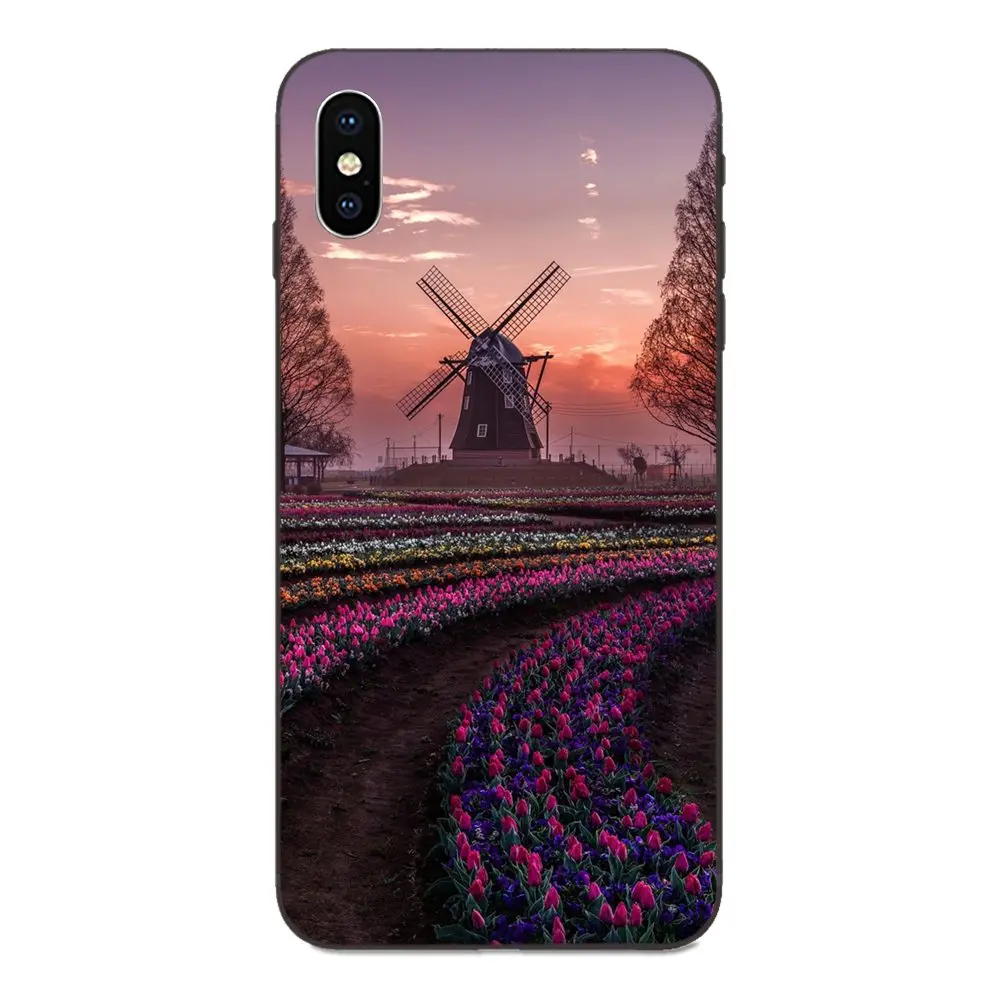Красота пейзаж Голландии ветряная мельница для Galaxy A8 A9 звезды Примечание 4 8 9 10 S3 S4