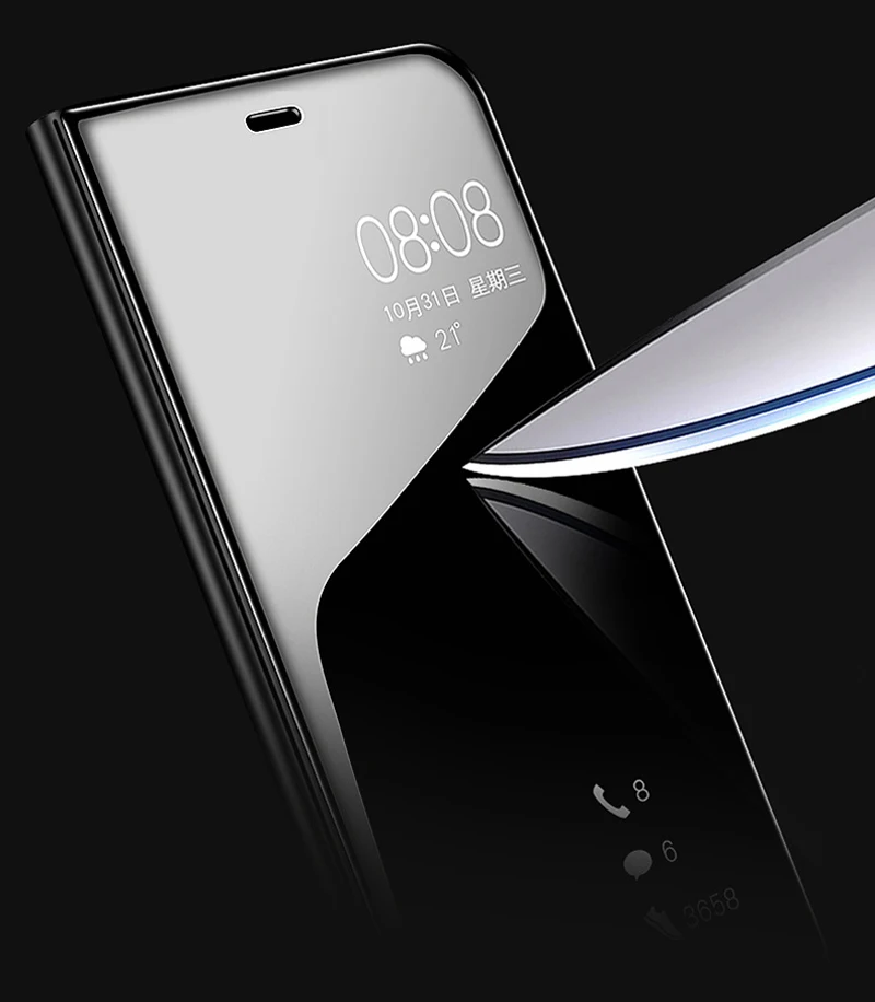 Умный зеркальный флип чехол для Xiaomi Redmi K20 Note 8 7 6 5 Pro 4X 7A Go телефона Mi 9 SE Lite 9T 5X 6X A1