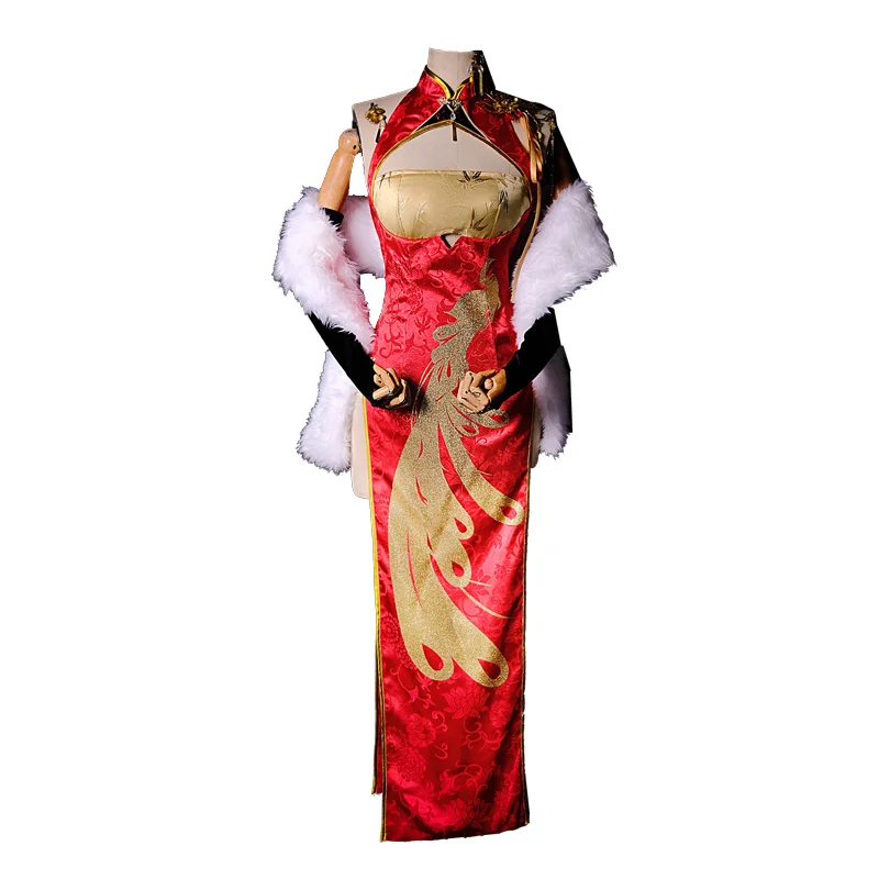 

Game Azur Lane Cosplay Costumes IJN Taiho Cosplay Costume Uniforms Clothes Suits Dresses Red Long cheongsam Sexy chi-pao New