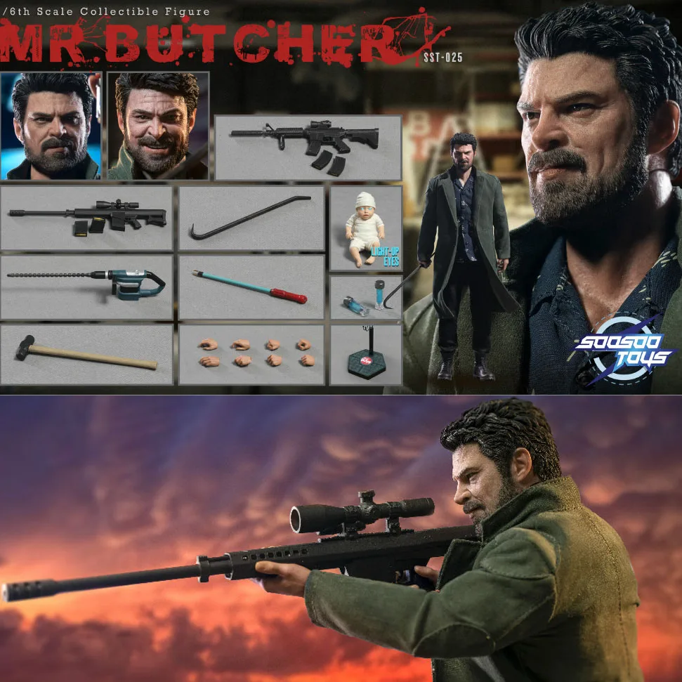 

Soosootoys SST025 1/6 Mr Butcher Figure Model 12'' Male Soldier Action Doll Full Set Toy for Collection In Stock