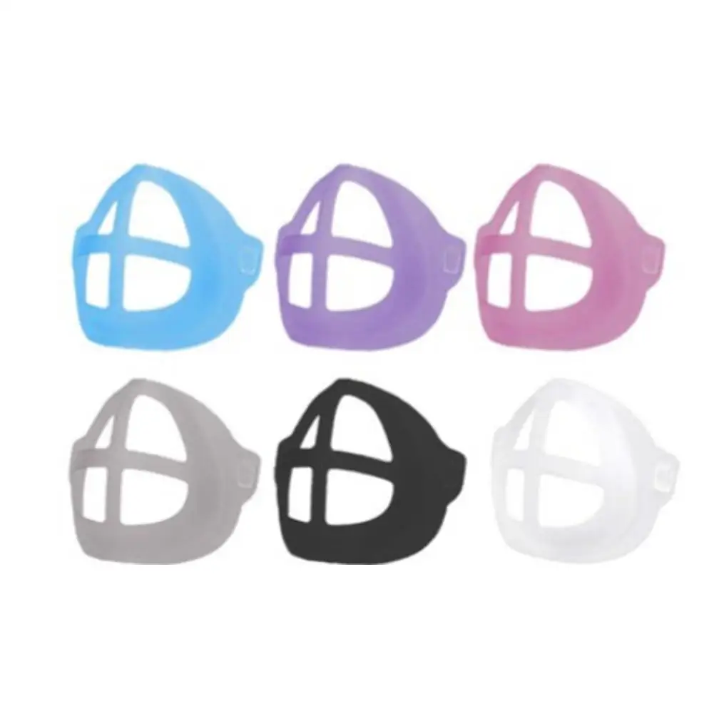 

6Pcs/Set 3D Mouth Mask Support Respirator Breath Holder Parts Valve Silicone Grade Support Food Breathable For Mask Holder L5X6