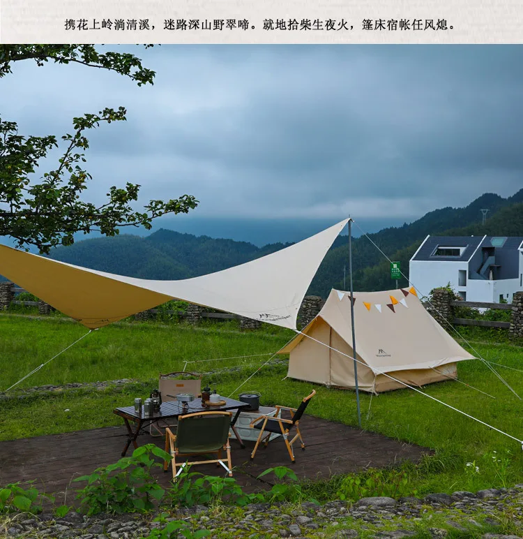 Уличная хлопковая хижина палатка с двумя дверцами большая портативная дорожная