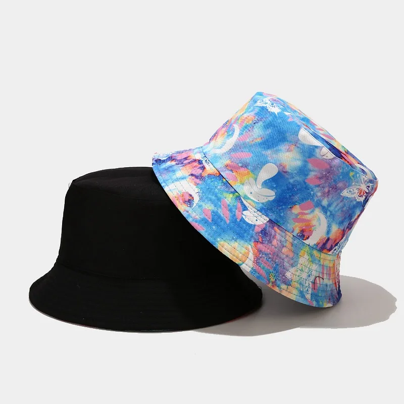 

2021 New Mushroom Women's Fishermen Hat Summer Reversible Bucket Hat Leisure Outdoor Sun Protection Hat Unisex Panama Bob Cap