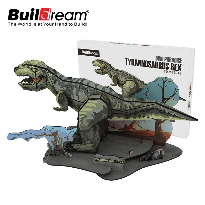 

3D Трехмерная бумажная головоломка, модель динозавра, Детская образовательная креативная сборная игрушка «сделай сам», подарок на день рожд...