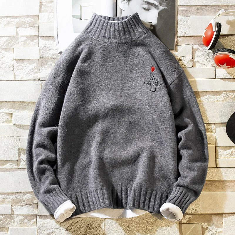 Новый Зимний толстый теплый кашемировый мужской свитер с длинным рукавом и