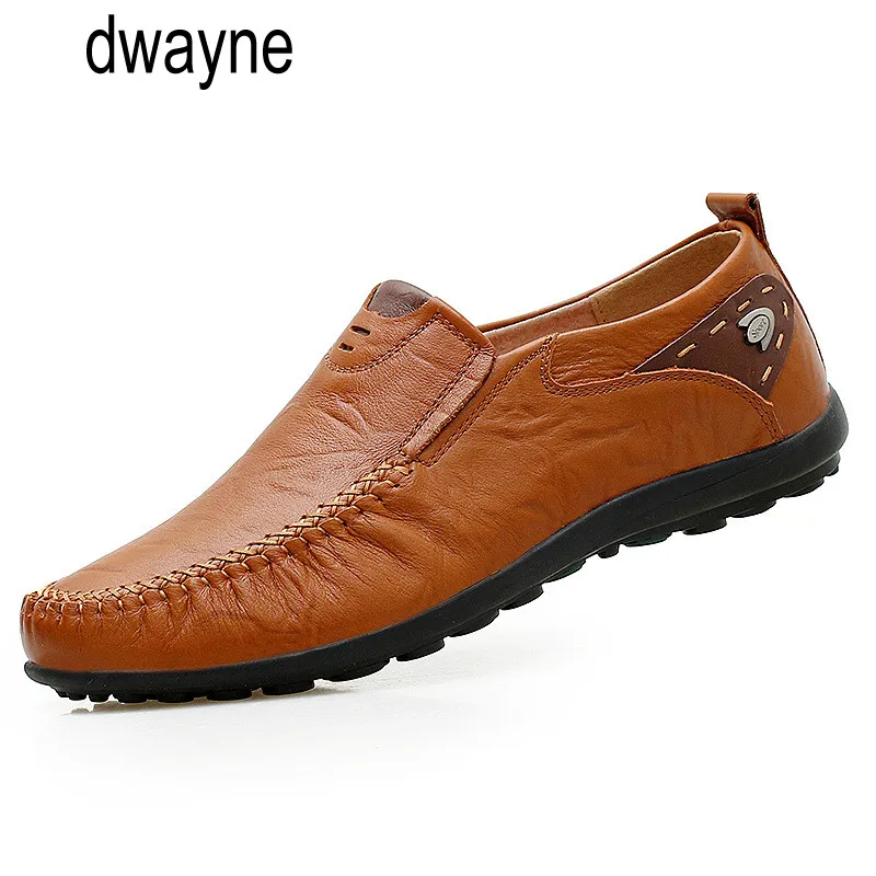 

Casual Men Shoes Slip On Loafers Spring and Autumn Mens Moccasins Genuine Leather Men's Flats Shoes Big Size yuj89