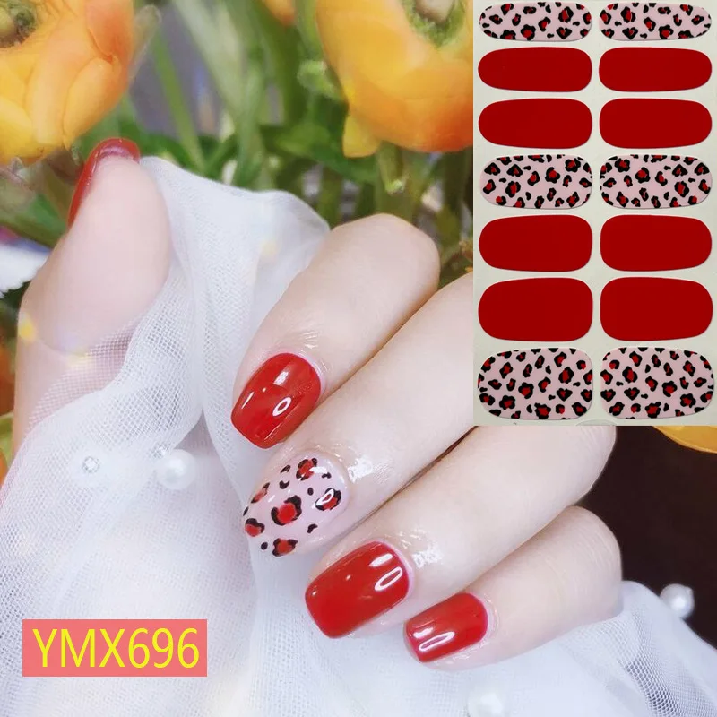 

1Sheet Full Cover Nail Stickers Designer Nail Foil Self Adhesive Decals for Nails Wraps Solid Color Nail Art Nail Accesoires