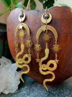 tahitian pearl snake earrings hypoallergenic wanderlust jewelry sun snake black pearl earrings