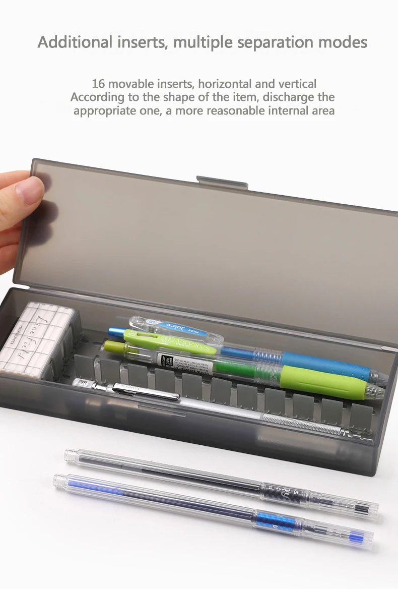 Simple clear Japanese KOKUYO High quality transparent Pencil Case PP material School Supplies Stationery Kawaii
