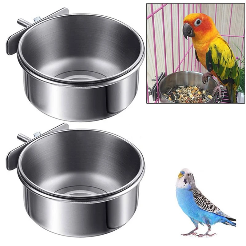

Коробка из нержавеющей стали для кормления птиц, чашки для попугаев, чаши, контейнер для аксессуаров