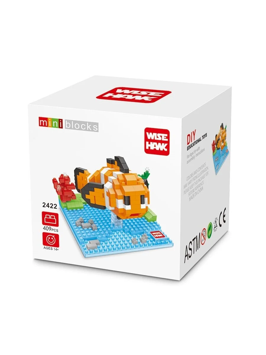 Конструктор Wisehawk рыбка Немо 409 деталей NO. 2422 Finding Nemo mini blocks | Игрушки и хобби