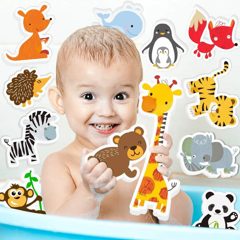 

18 шт. детские игрушки для ванной для детей животных пеноводный душ игрушки бассейн Ванная комната Ванна игра фоны для съемки новорожденных ...