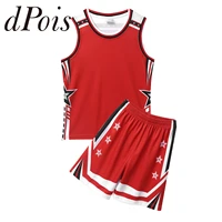 kids breathable basketball suit boys basketball vest and sport shorts suit childrens outdoor sportswear boys basketball uniform