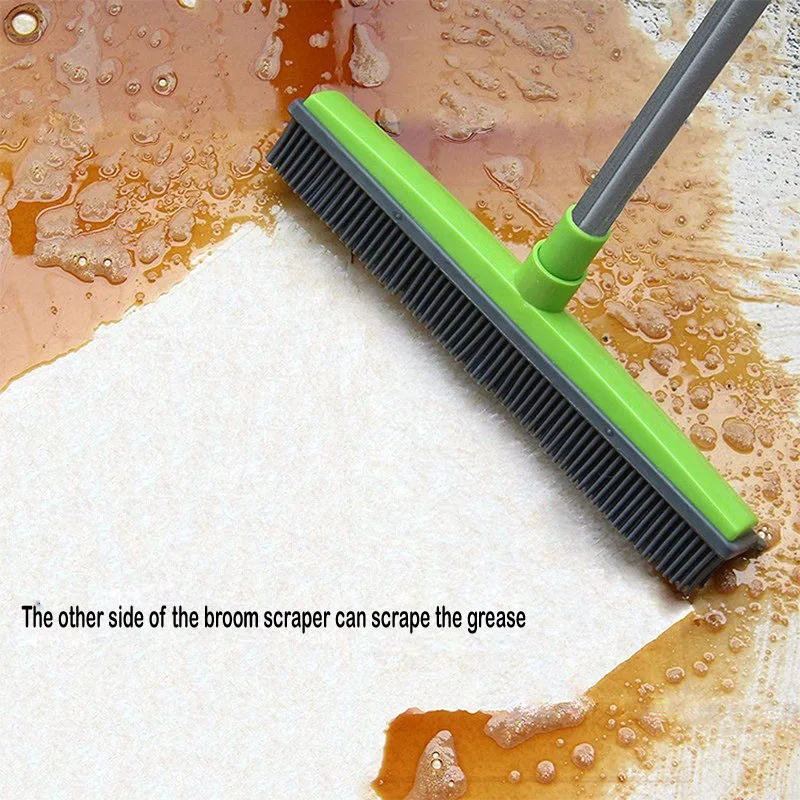 Резиновая щетка с длинным нажимом Швабра скребок щетиной от царапин для домашних