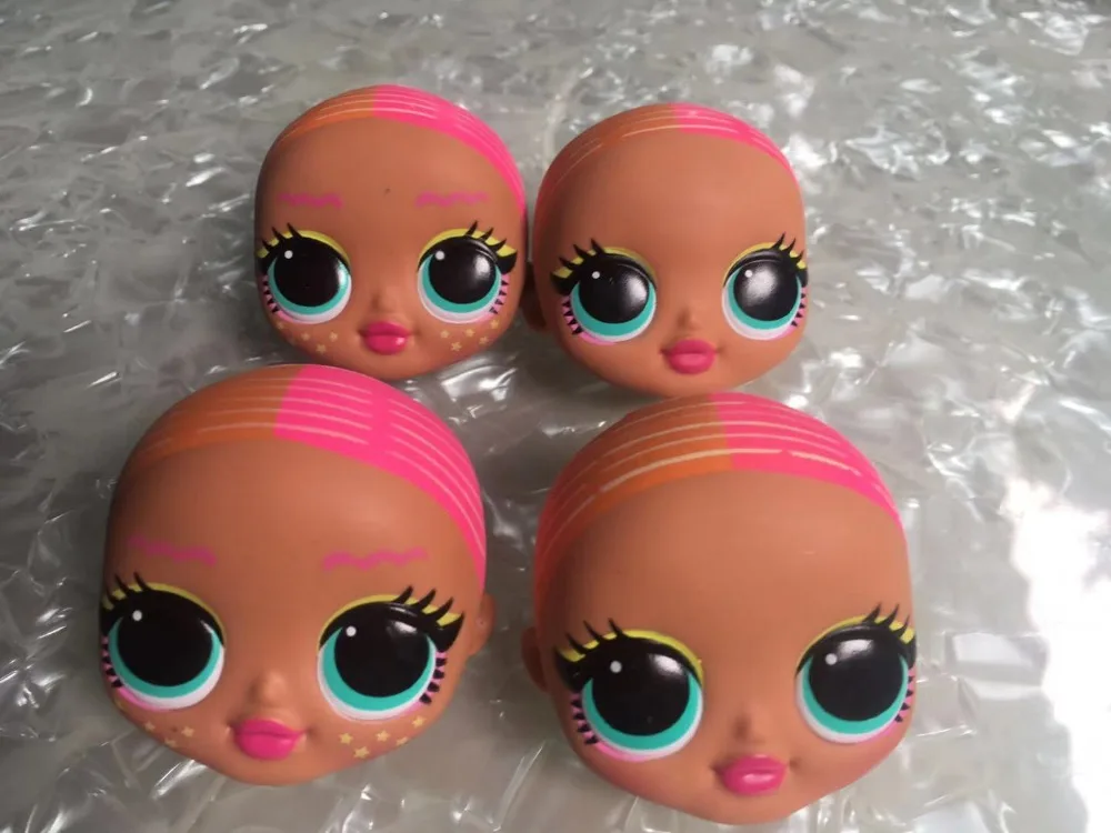 Не волосы мода сестра кукла голова игрушка luls девочка кукла голова DIY кукла игрушка часть девушка мода Сделай Сам Туалетная игрушка размер головы 7X8 см