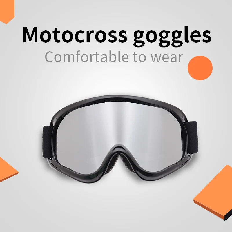 PC Anti-UV Wind Goggles for Motorcycle HD Vison Soft Flexible Free Adjustable Multi-Colors China Wholesales Price MSWG835 enlarge