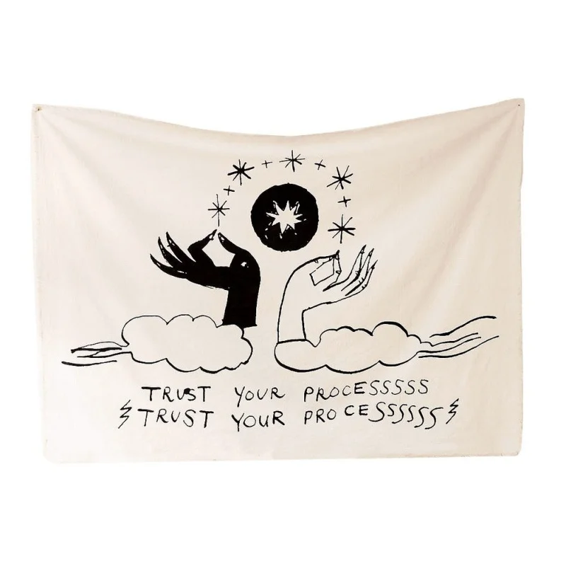 Таро ручной Висячие гобелены Луна Звезда Psychedelic Хиппи Гобелен Мандала Настенный