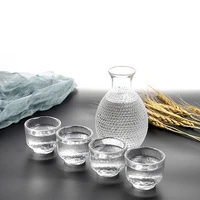 transparent glass wineset 1 bottle 4 cup for vodka wine glasses crystal whiskey glasses