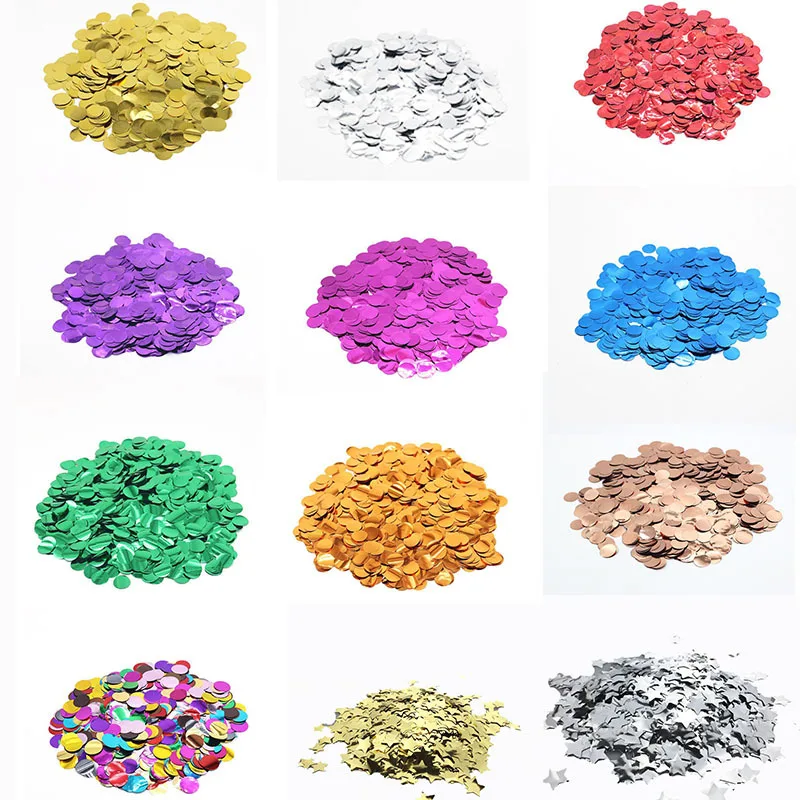 

1.5CM 10g/50g Confetti Round Star Love Heart Wedding Decorations Birthday Party Valentine's Day Anniversary Decor Confetti