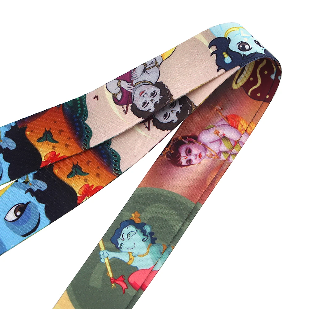 

K2703 Buddha New Neck Straps Lanyard Card ID Badge Holder Keychain Pass Gym Mobile Kids Key Holder Key Rings Gifts