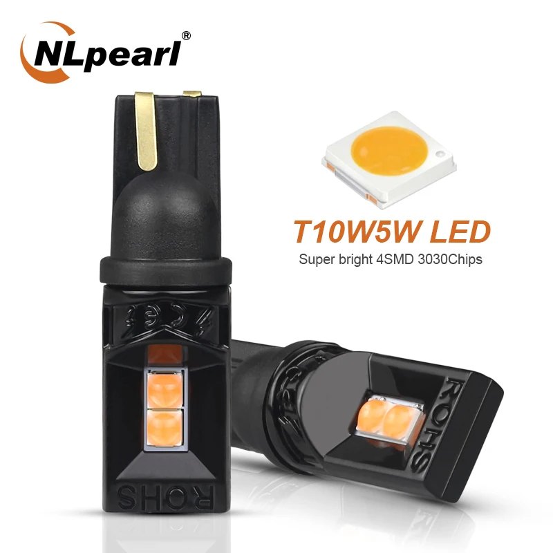 2 шт. Автомобильные светодиодные лампы T10 W5W 168 194 4SMD 12 В|Сигнальная лампа| |