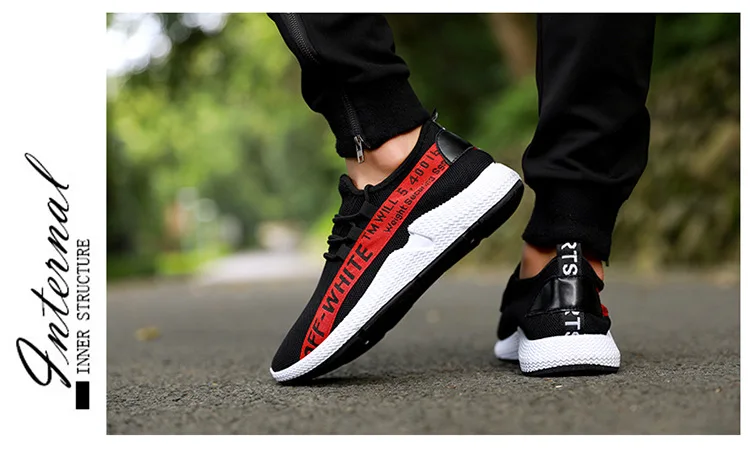 Autumn New Style Men Shoes Fashion Casual Mesh Shoes Stylish Rubber Shoes Sneakers Low Top Breathable Korean-style Running