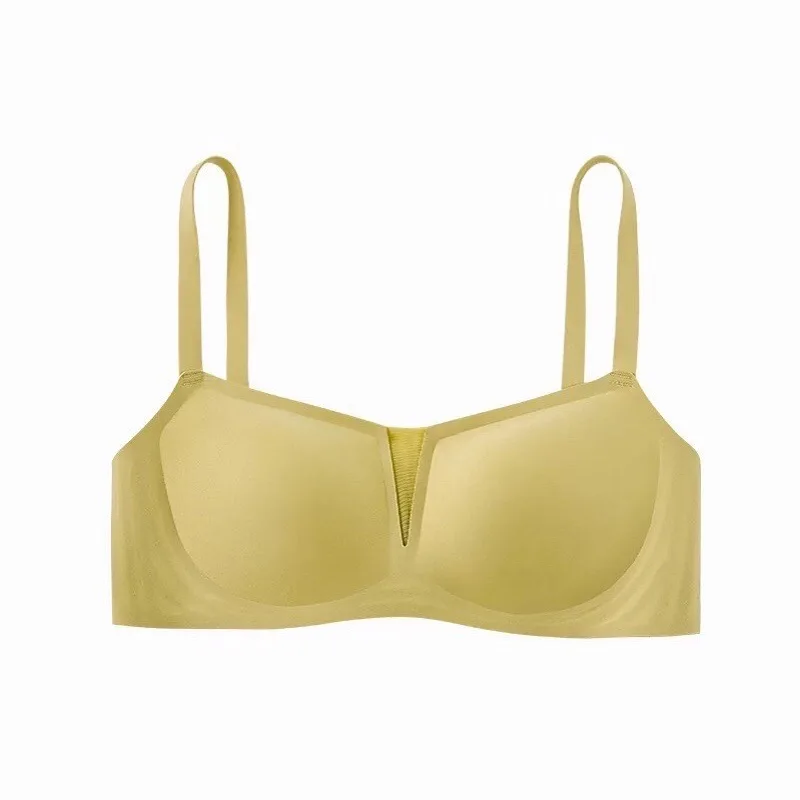 

V-neck women bra Half Cup(1/2 Cup) underwear soft support thin bra without steel ring plus size lingere bra plus size