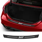 Защитная накладка на багажник автомобиля, декоративные наклейки на педаль, накладка на задний бампер, накладка из углеродного волокна для Peugeot 207, аксессуары
