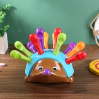 fun plastic inserted hedgehog game early education toy for focus training novelty interactive toys puzzle fight montessori toys