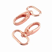 swivel clasps rose gold oval ring swivel snap hooks lobster clasp claw push gate trigger clasps for keychain or backpack