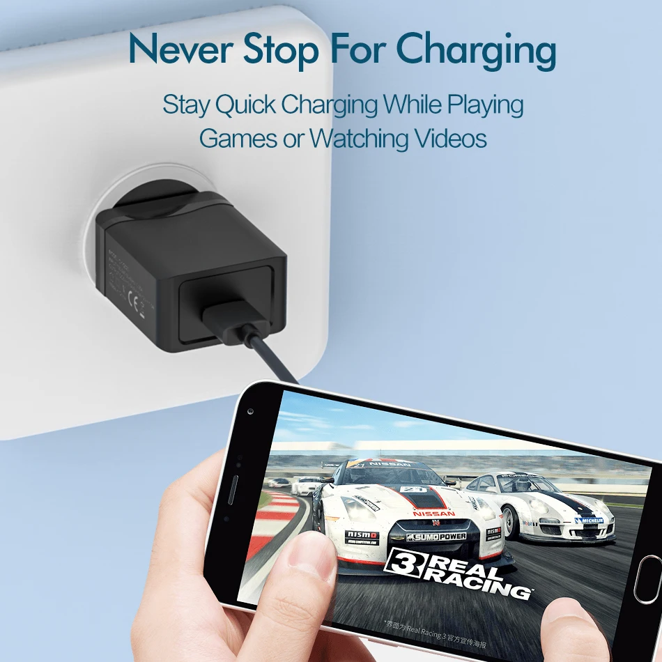 18 Вт Быстрая зарядка 3 0 USB зарядное устройство QC 4 портативный мобильный телефон