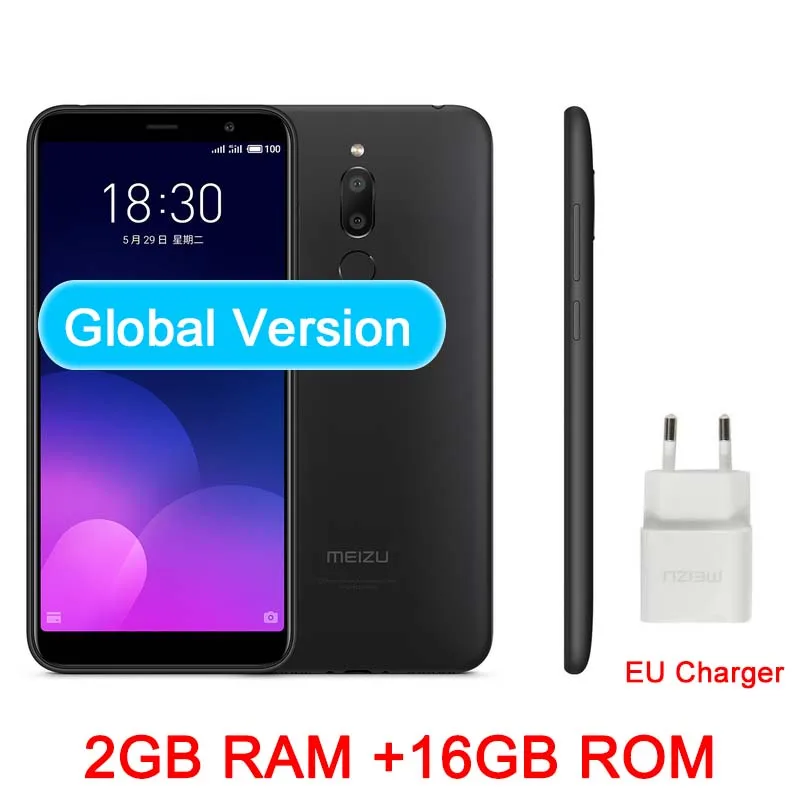 2g 16g black Глобальная версия MEIZU 6T MEILAN m6t 4G LTE 2 Гб ОЗУ мобильный телефон Восьмиядерный 5," HD ips 3300 мАч - Цвет: 2g 16g black