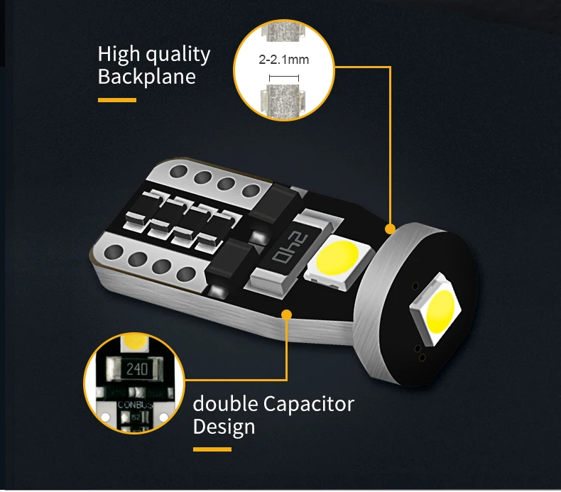 WLJH 10x Canbus без ошибок автомобиля T10 W5W светодиодный 3030SMD лампы купол для чтения номерной знак парковочный зазор Ширина светильник не полярности 12V