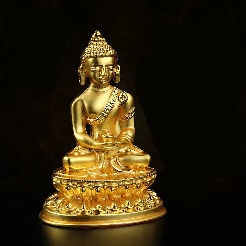Статуя Будды из сплава металла с золотым покрытием 7 5 см|Статуи и скульптуры| |