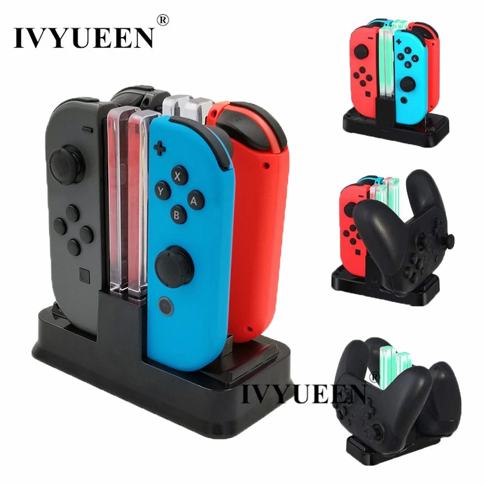 Зарядная док станция IVYUEEN 6 в 1 для Nintendo Swicth Joy Con зарядная контроллера Switch NS Pro