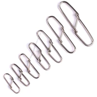 100pcs fishing accessories eight ring connector stainless steel snap fishhook swivels tackle for hooks fishing 0123456