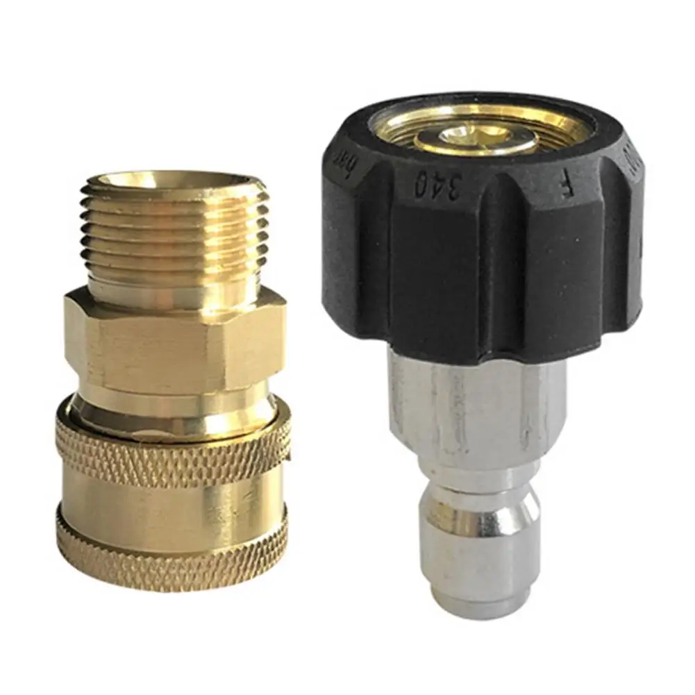 

Car Wash Water Gun Transfer Interface Pressure Washer Adapter Set Auto Washer Accessories M22 To 1/4 Inch Quick Connect Kit