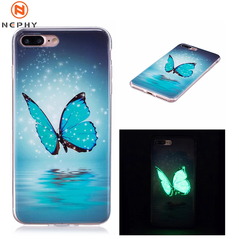 Мягкий силиконовый чехол бабочка для iPhone X 8 7 6 6S Plus 6Plus 7Plus 5 SE 2020 бампер задняя