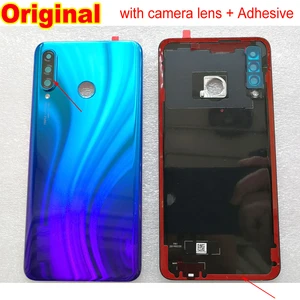 original glass rear cover for huawei p30 lite nova 4e back battery cover p30lite case housing door camera lens adhesive free global shipping