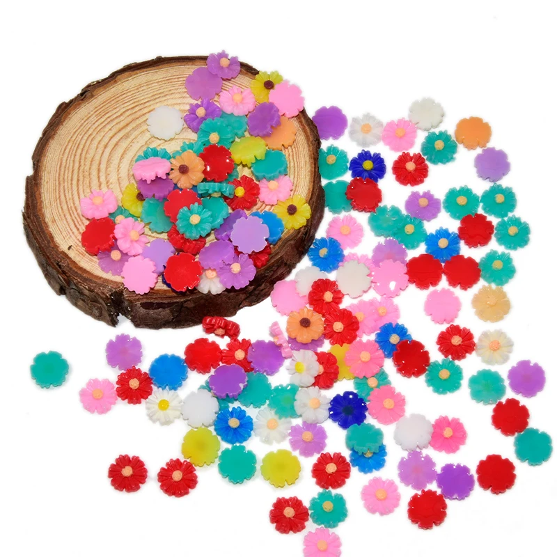 

100pc/BAG Rose Flower Resin Studs 3D Nail Parts Decorations Nail Art Nail Tips Charm Beads Mix Colorful Resin Nail Flakes ZCF19