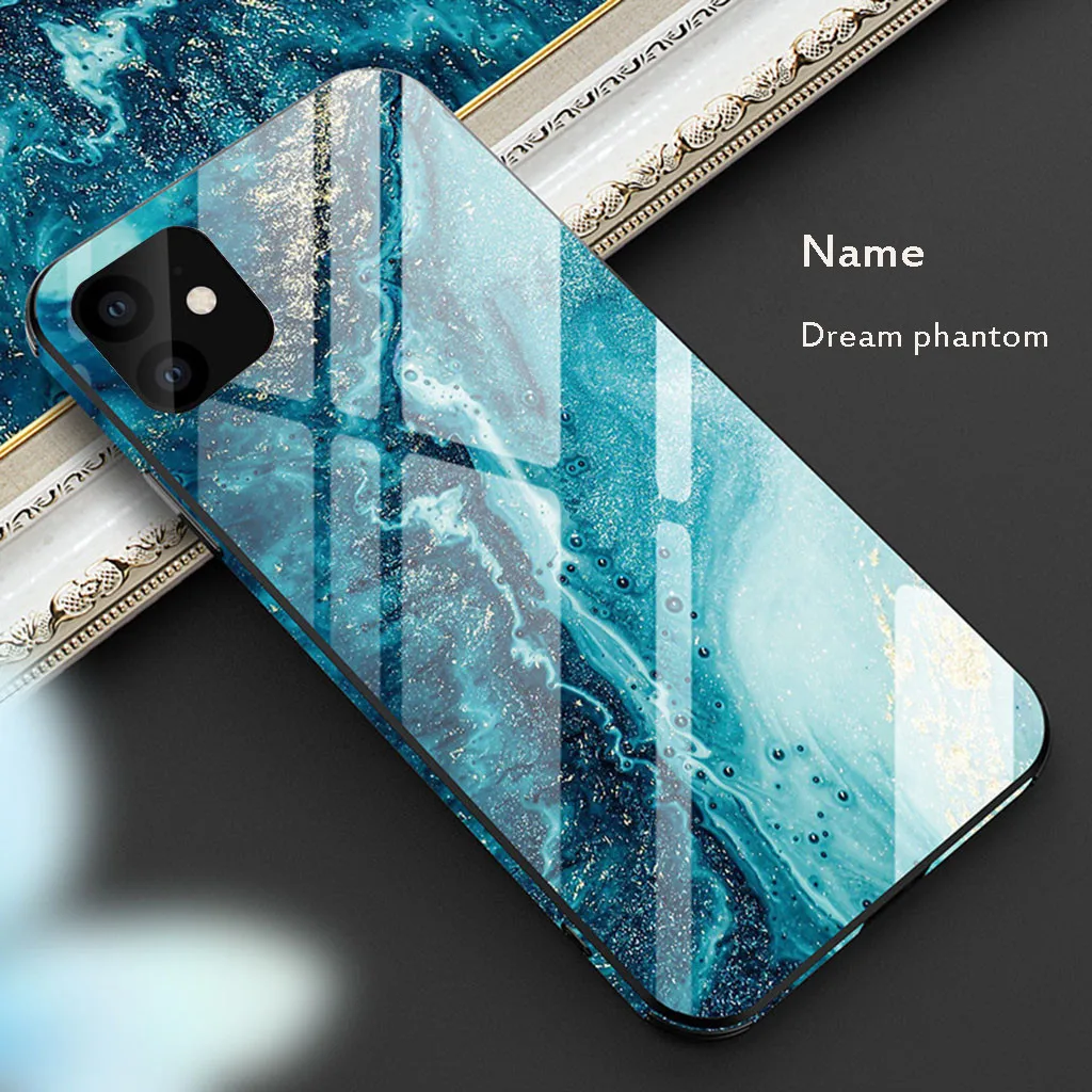 Чехол из закаленного стекла для телефона Iphone 11 6 1 дюймов Роскошный чехол ТПУ