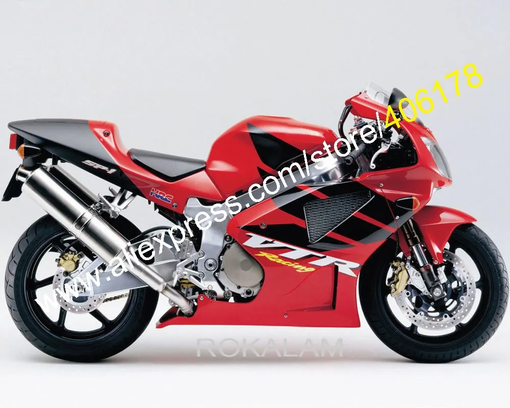 RC51 SP1 SP2 Обтекатели для Honda VTR1000 00 06 RRVT1000RR 2000 2006 VTR 1000 красный и черный