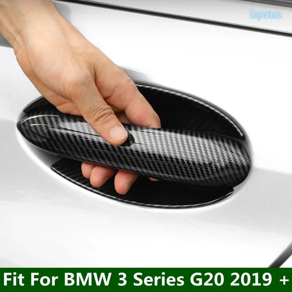 

Chrome Outside Door Handle Catch Cap Cover Trim For BMW 3 Series G20 2019 - 2021 Black / Carbon Fiber Modification Accessories