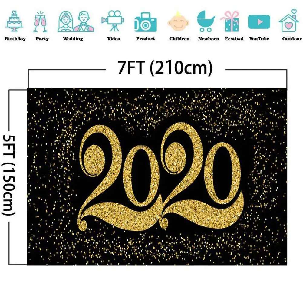 2020 Рождество Новый год праздник Фон тканевый 7x5 футов семейное украшение
